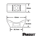 TMEH-S10-C100 Weather resistant extra-heavy cable tie mount TMEH-S10-C100 Weather resistant extra-heavy cable tie mount