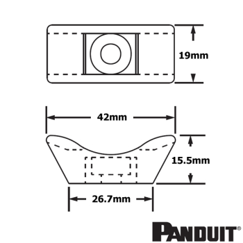 TMEH-S25-Q0 Weather resistant extra-heavy cable tie mount TMEH-S25-Q0 Weather resistant extra-heavy cable tie mount